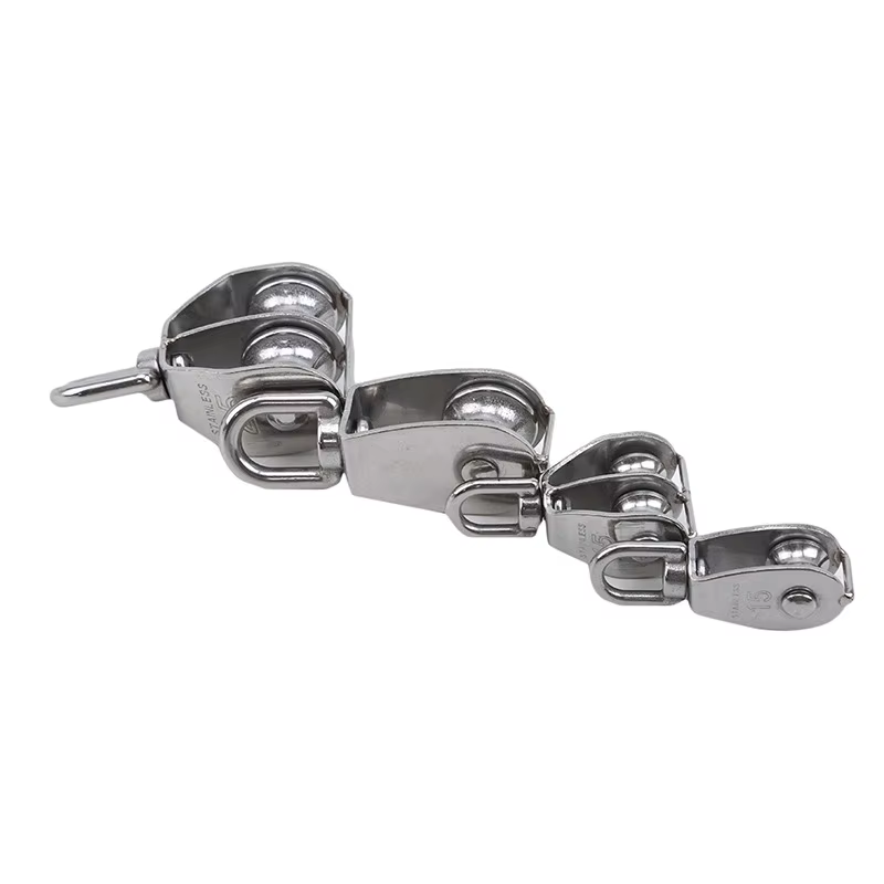Jeu de poulies à corde de levage pivotante simple/Double roue M15/M25