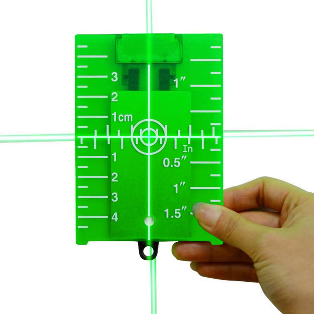 2 pièces Plaque de visée laser rouge/vert à double échelle verticale/horizontale