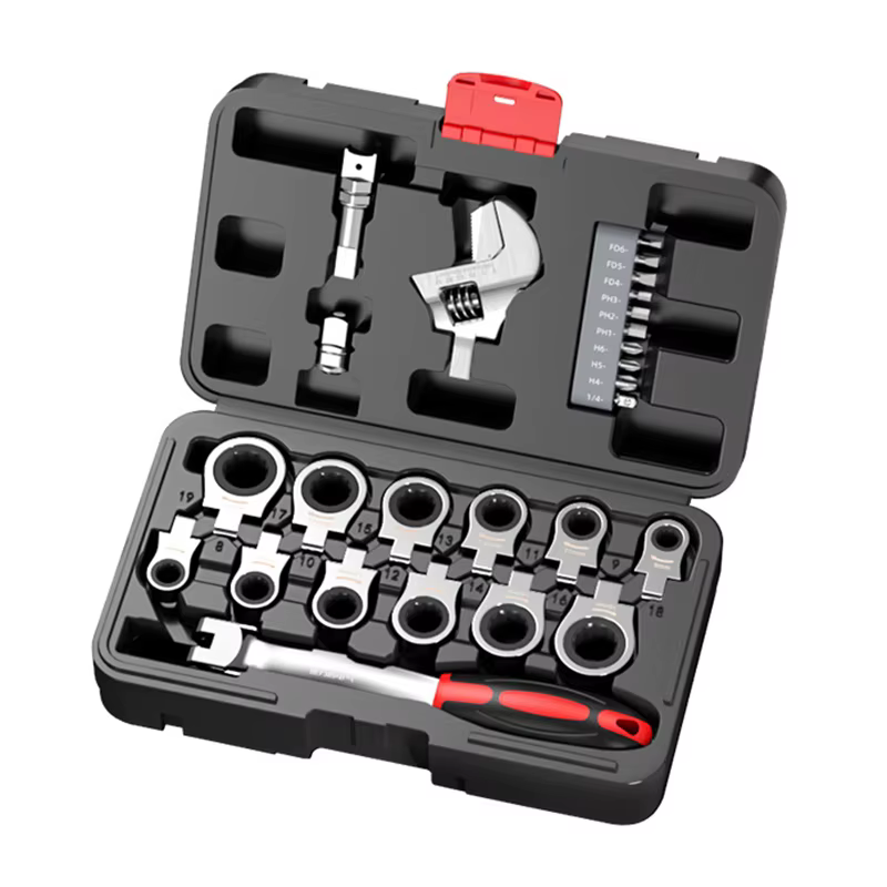 Kit de jeu de clés à cliquet professionnelles