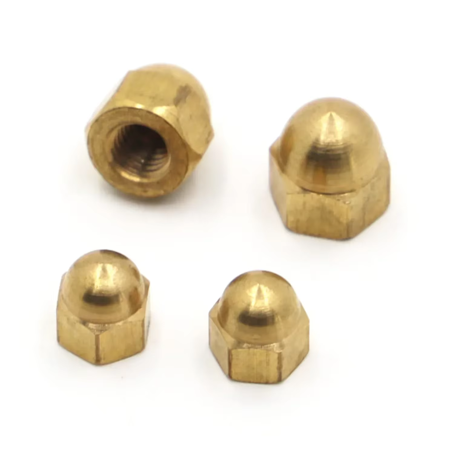 M3 M4 M5 M6 M8 M10 M12 M14 M16 couvercle de capuchon de gland en cuivre écrous de dôme demi-cercle DIN1587