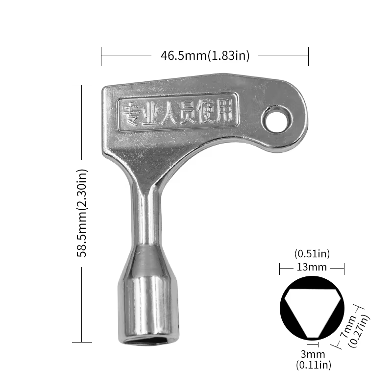 Clé triangulaire professionnelle pour plombier