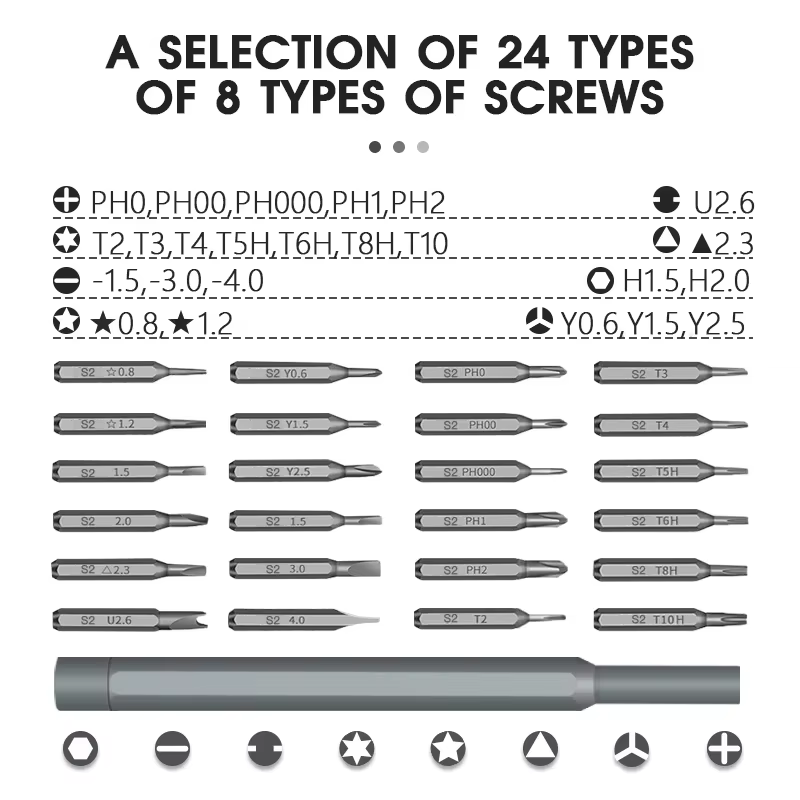 Jeu de tournevis de précision 26 en 1