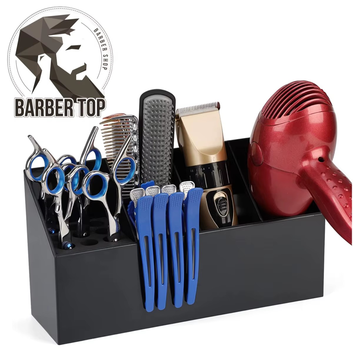 Boîte de rangement d'outils de coupe de cheveux