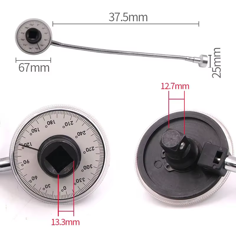 Jauge d'angle de couple 1/2 360 ° Clé dynamométrique réglable