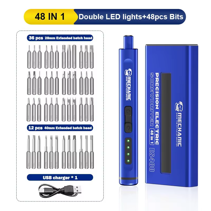 Tournevis électrique mécanique avec lumières LED