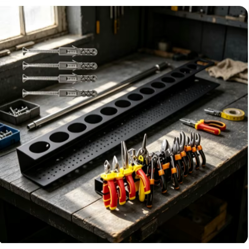 Support mural robuste pour outils, boîte de rangement pour tournevis, pinces et vis pour garage et atelier