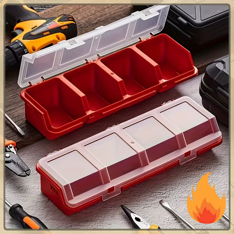 Boîte de rangement multi-compartiments en plastique durable pour petits composants