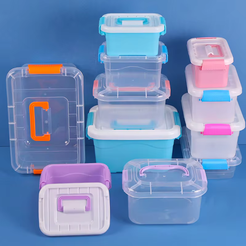 Boîte de rangement en plastique avec couvercle