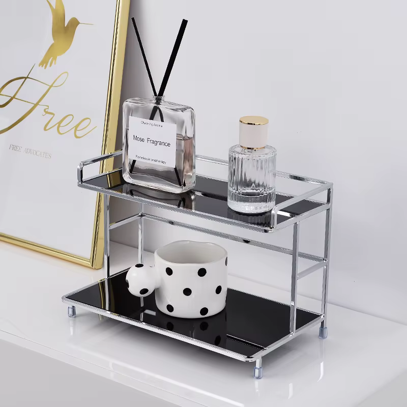Étagère de rangement superposée en métal pour bureau
