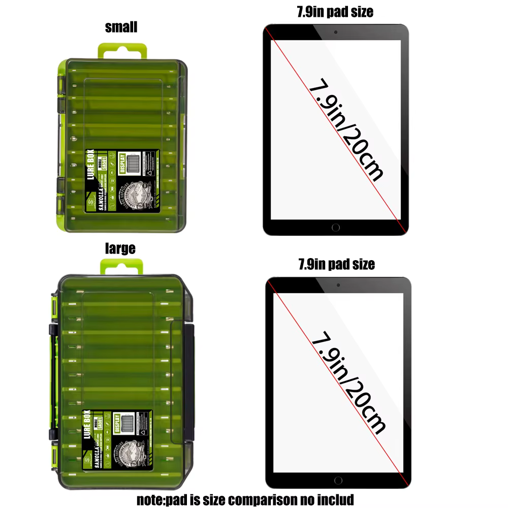 SAMOLLA Boîte à matériel compacte double face – Pêche simplifiée avec un organisateur durable et polyvalent pour leurres
