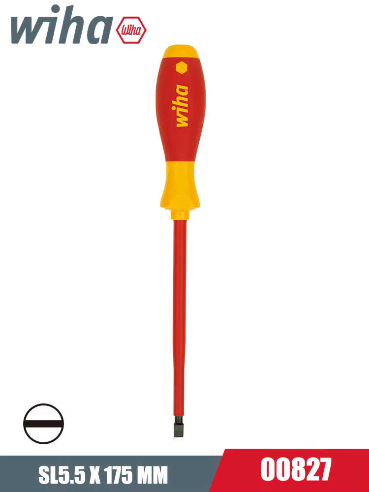 Tournevis à fente isolé VDE Wiha 00827 SL5.5×175mm