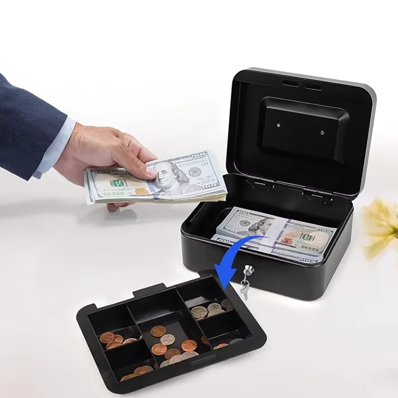 Mini tirelire portable en acier