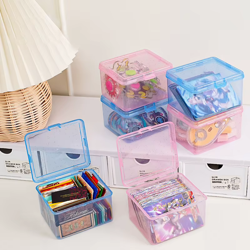 Boîte de rangement en plastique Transparent