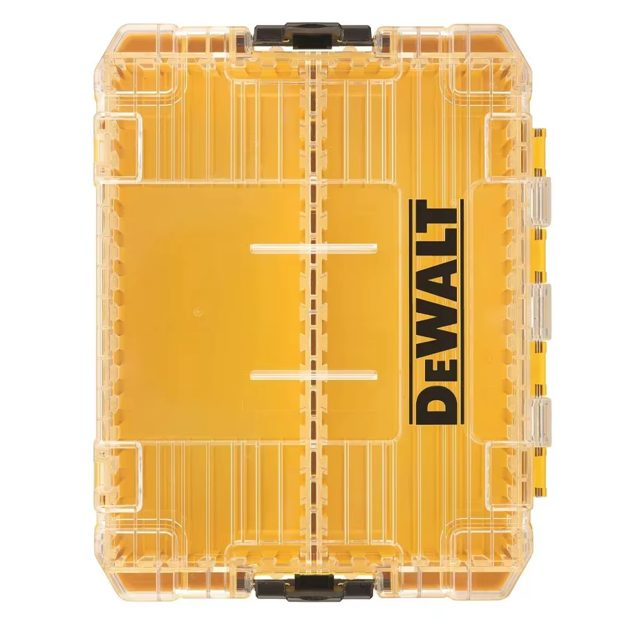 DEWALT DT70803 grande boîte à outils de rangement avec séparateurs amovibles organisateur de petites pièces étui empilable Transparent DT70803-QZ