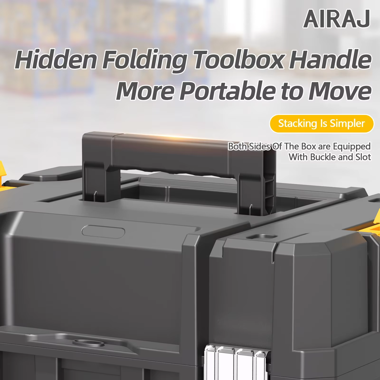 AIRAJ Ensemble de boîte à outils combinée modulable empilable