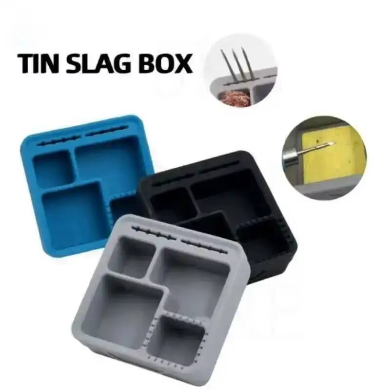 Boîte de nettoyage de scories en fer à souder en Silicone