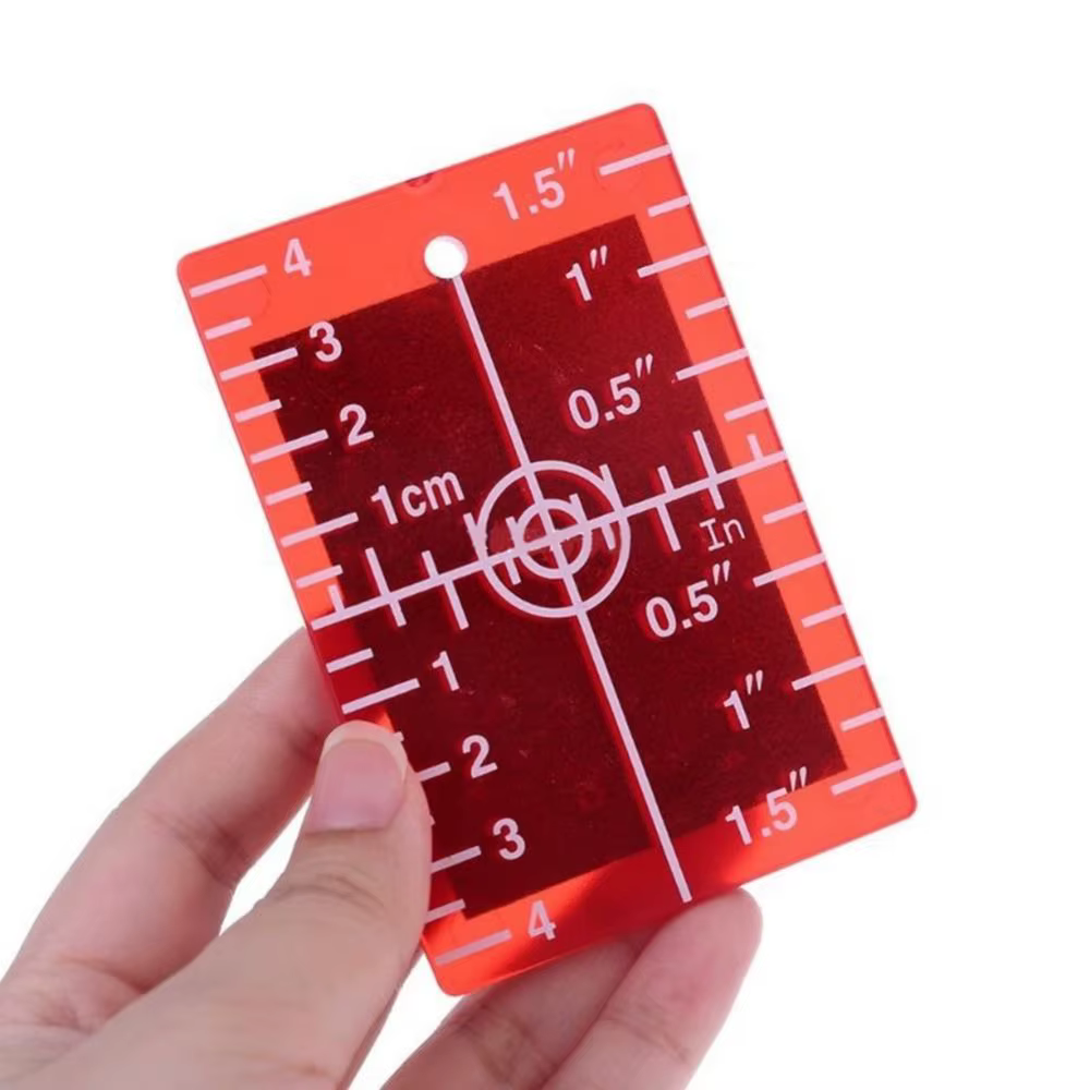 2 pièces Plaque de visée laser rouge/vert à double échelle verticale/horizontale