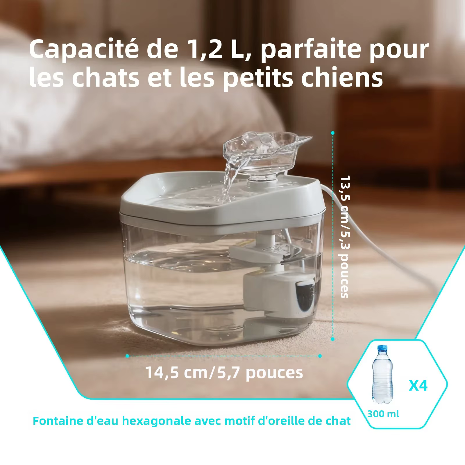 Fontaine pour chat 1, 2 l/42