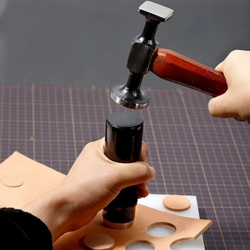 1 pièce Marteau à cuir professionnel en acier au carbone à double tête