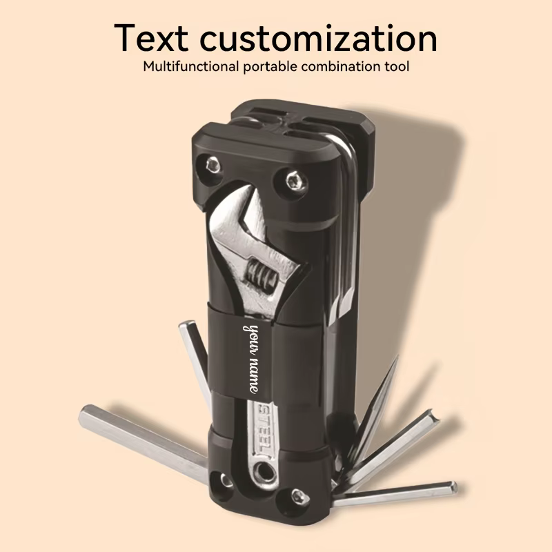 Un nouvel outil pliable multifonctionnel personnalisable, adapté au camping en plein air, au VTT et aux réparations de motos