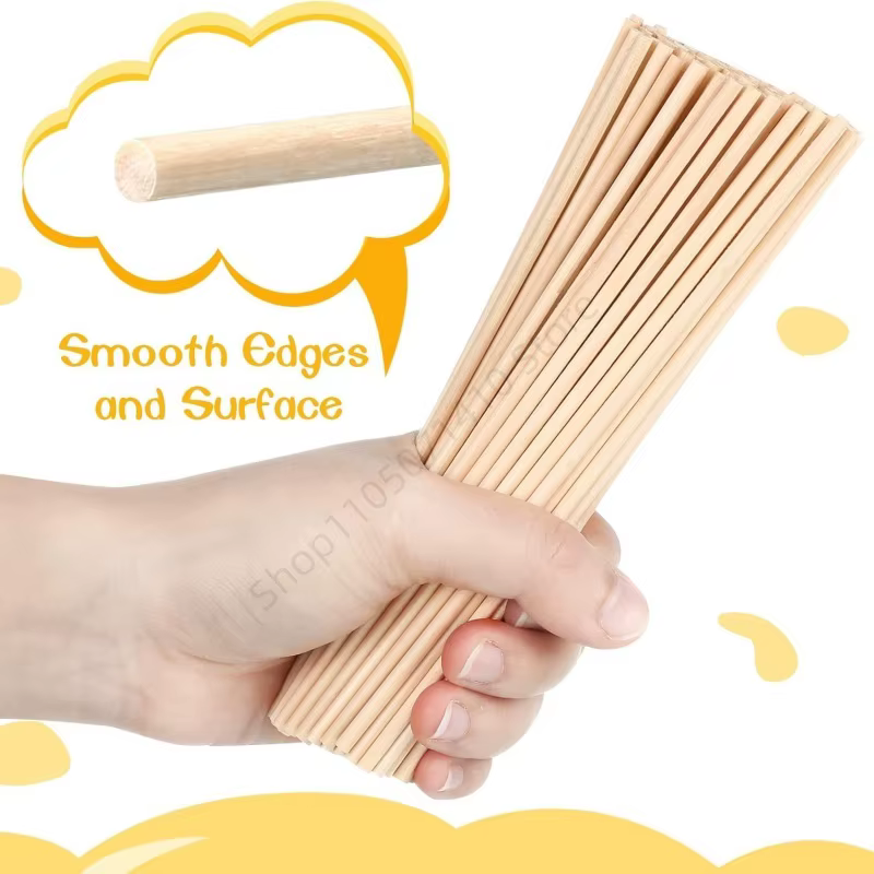 Bâtons ronds en bois de 3/5mm