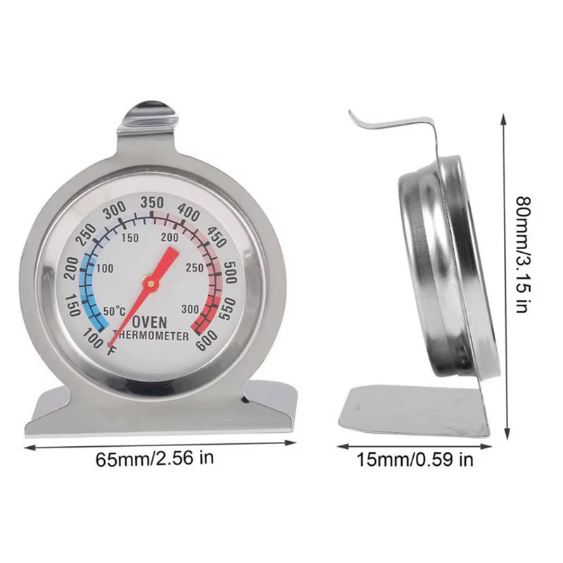 Thermomètre universel pour four en acier inoxydable