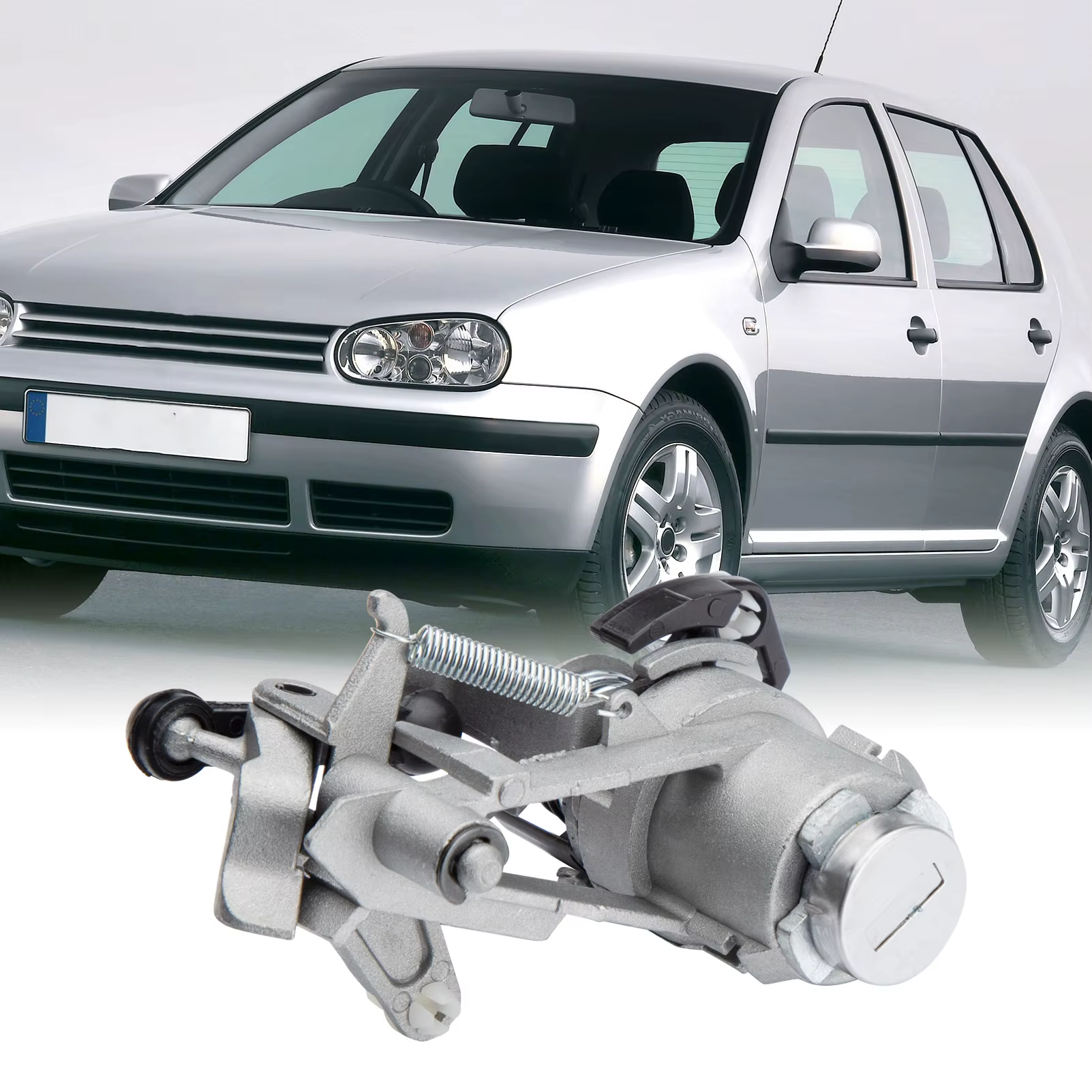 Cylindre de serrure de coffre avec 2 clés 1J6827297G pour Volkswagen Golf GIV Lupo Seat Arosa 1997-2006