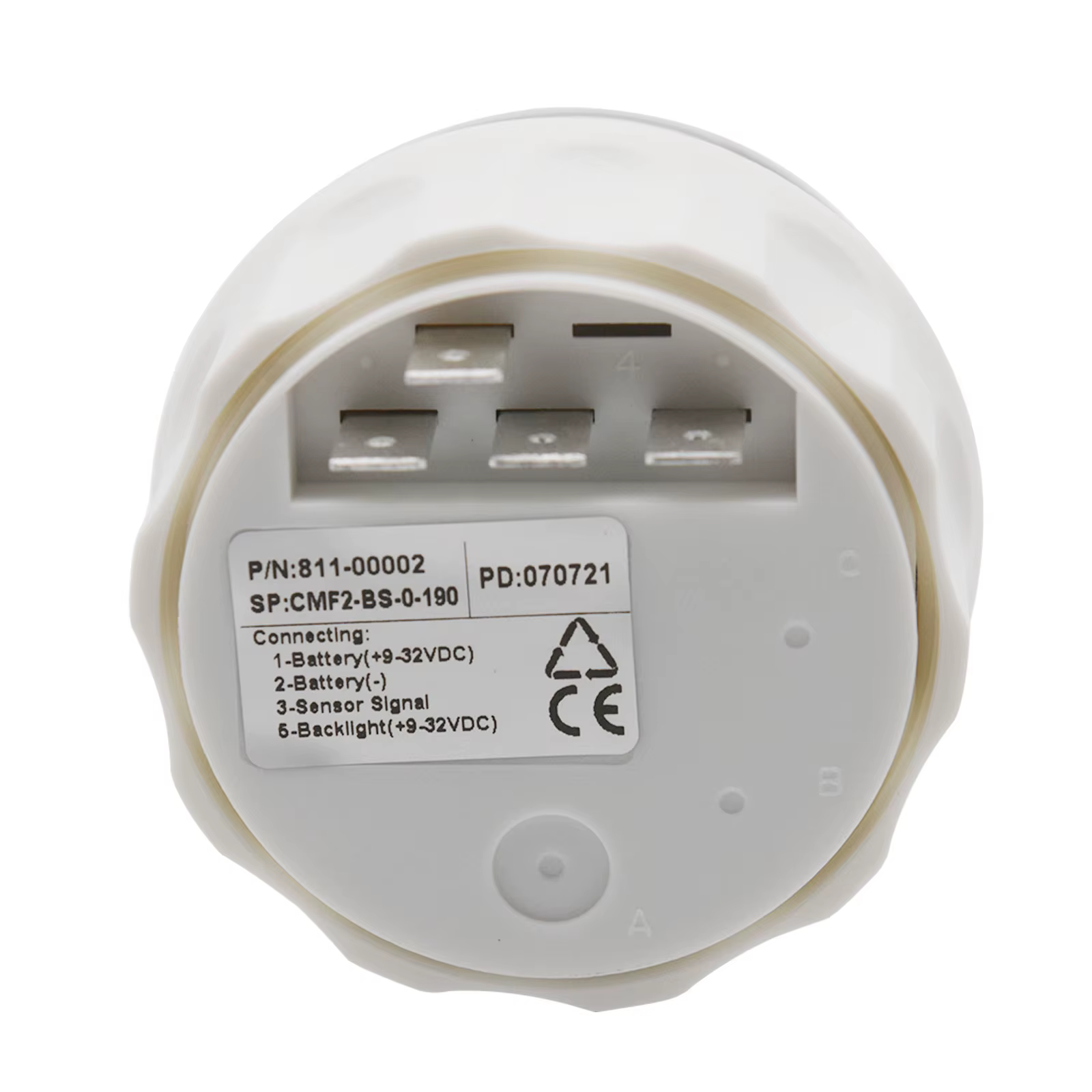 Indicateur de niveau de carburant pour bateau marin de 52 mm avec capteur de niveau de carburant en acier inoxydable 0~190 ohm, unité de transmission de carburant 100~600 mm