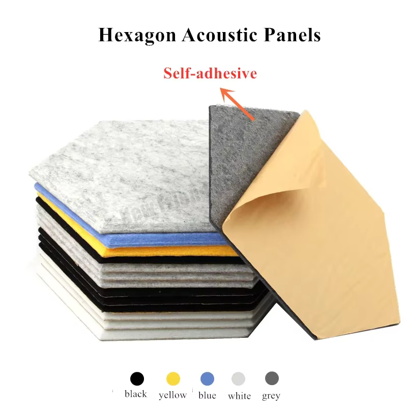 Panneau acoustique hexagonal auto-adhésif