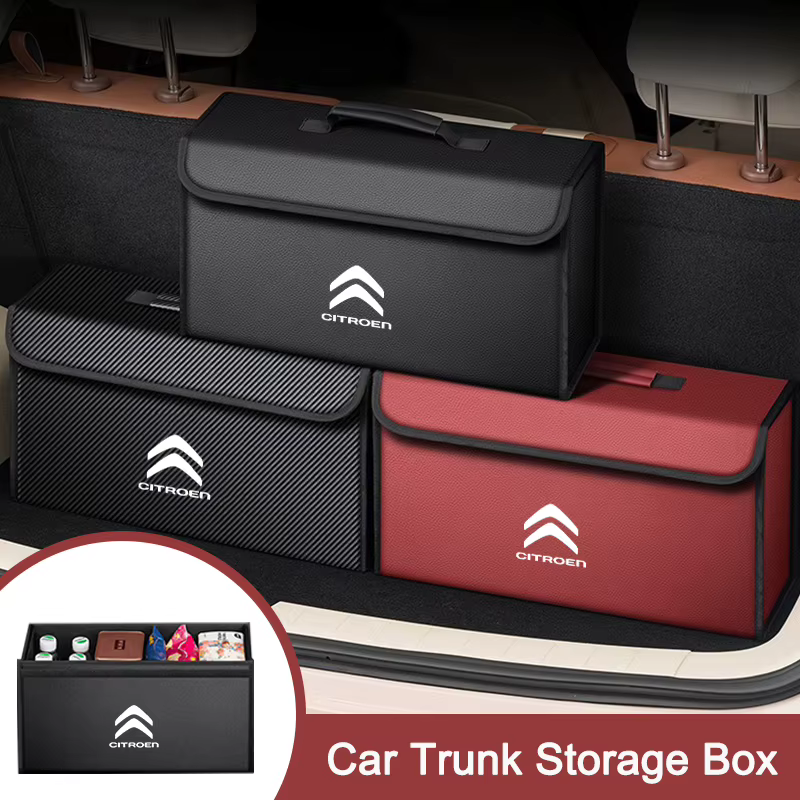 Sac multifonctionnel en cuir pour voiture, boîte de rangement de voyage pliable pour citroën C4 C3 C5 C1 C2 Berlingo Celysee Cactus Picasso Aircross