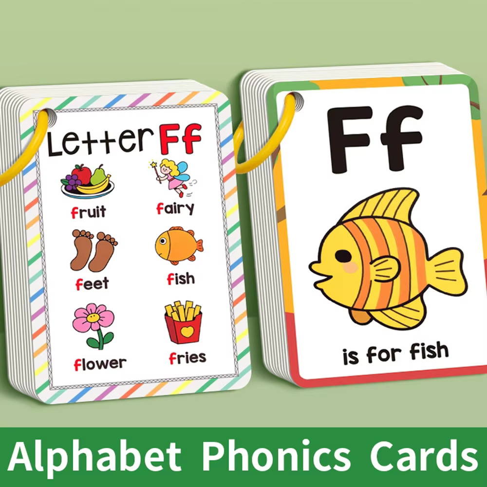 1 livre de cartes d'apprentissage A-Z pour enfants