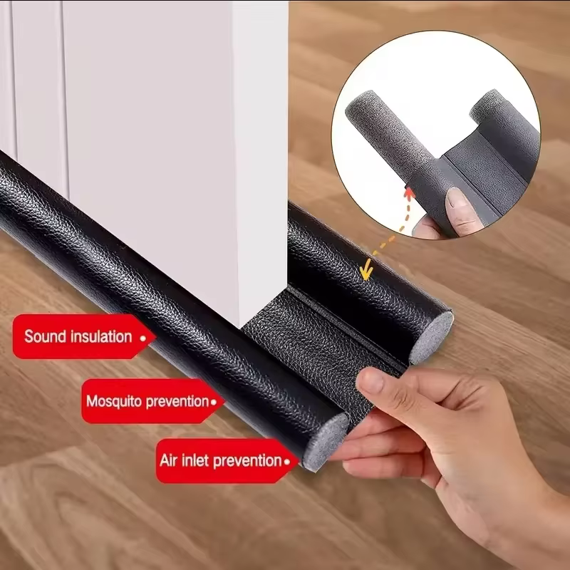 1 bande de porte coupe-vent : éloignez la poussière, les insectes et l'air froid - Isoler et insonorisant votre maison!
