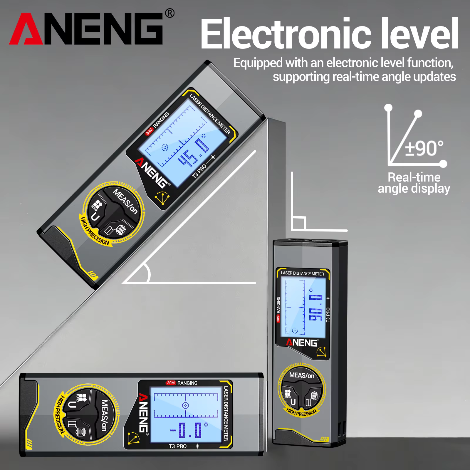 Télémètre laser ANENG T3 T3 Pro T5 T5 Pro 30M 50M