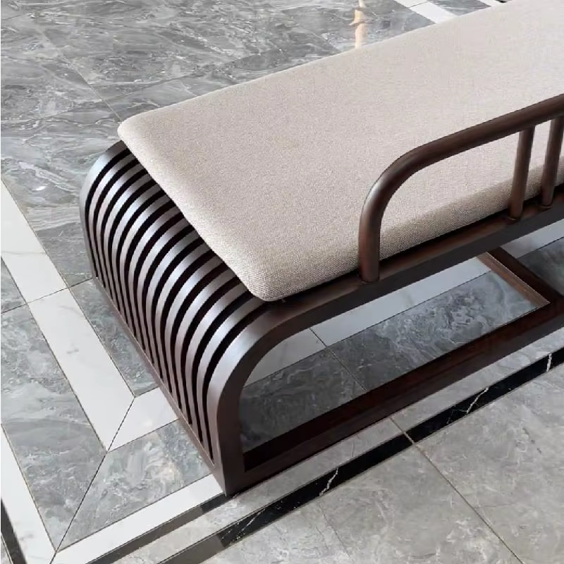 Tabouret Minimaliste Unique pour Chambre à Coucher, Pouf Nordique de Luxe, Tabouret Ergonomique en Bois pour Salon, Cuisine, Chambre, Camping, Meuble Tendance