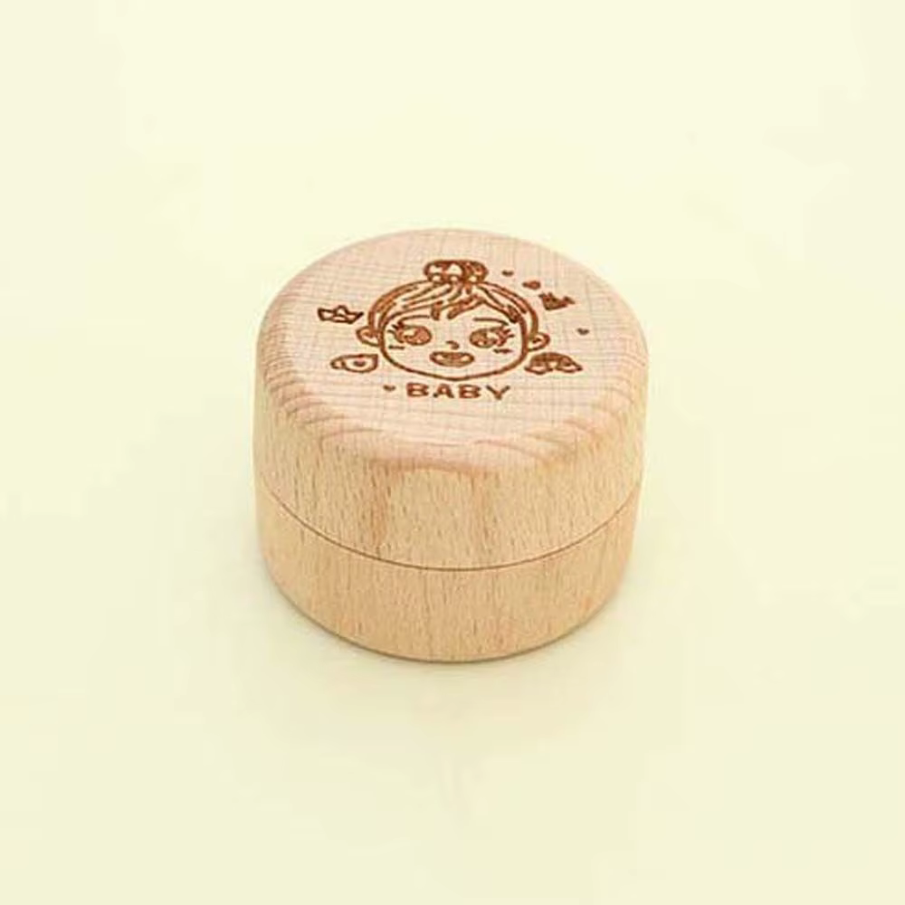Boîte à dents de bébé en bois
