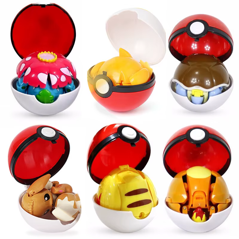 Pokemon Pokeball Transformer Pikachu Figure