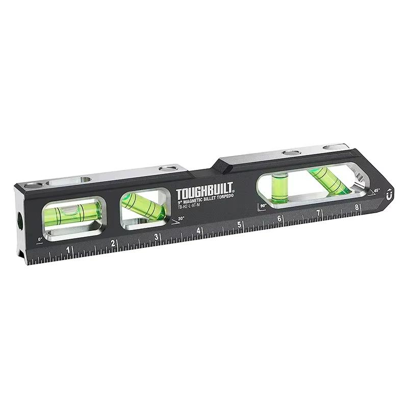 Niveau de torpille à billette magnétique ToughBuilt de 9 pouces - (TB-H2-L-9T-M)