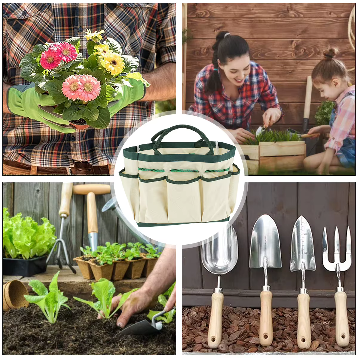 Sac de rangement d'outils de jardin