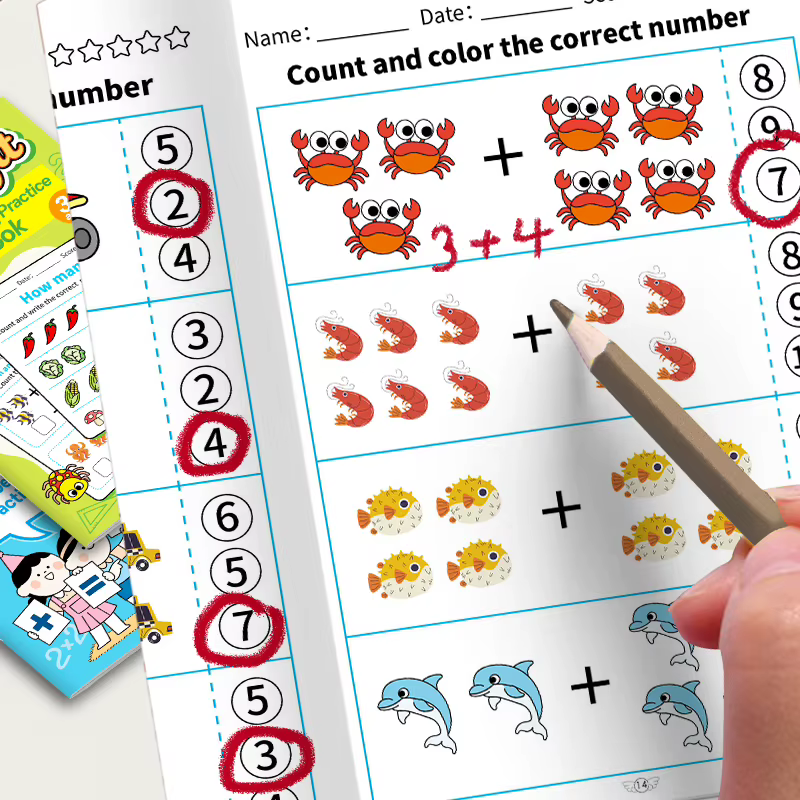 Cahier d'exercices interactif de mathématiques - Comptage