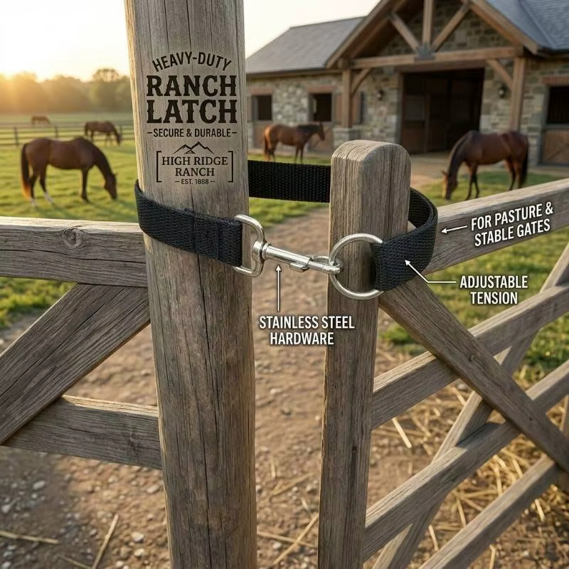Loquet de portail pour chevaux de 50 cm de long