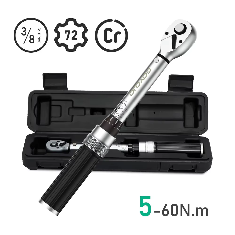 Nouveau 3/8 "5-60N.m clé dynamométrique unité carrée clé