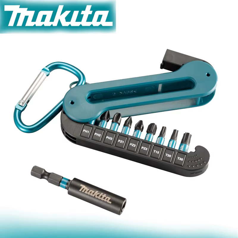Makita E-15849 Jeu de 10 embouts de tournevis à chocs noirs de 25 mm pour perceuse électrique
