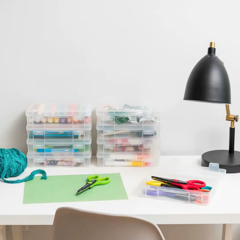 Boîte de conteneurs de stockage en plastique avec couvercle