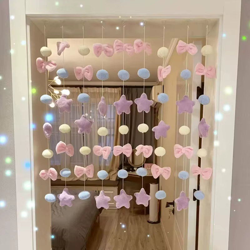 Décoration de rideau en forme de cœur
