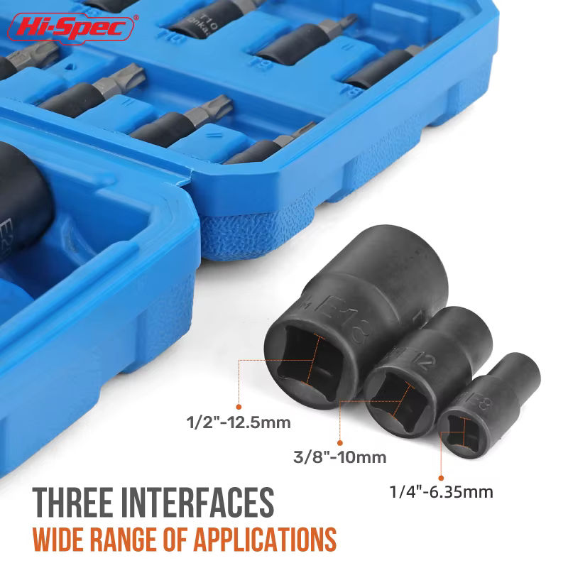 Jeu de douilles Torx et E-Torx 24 pièces