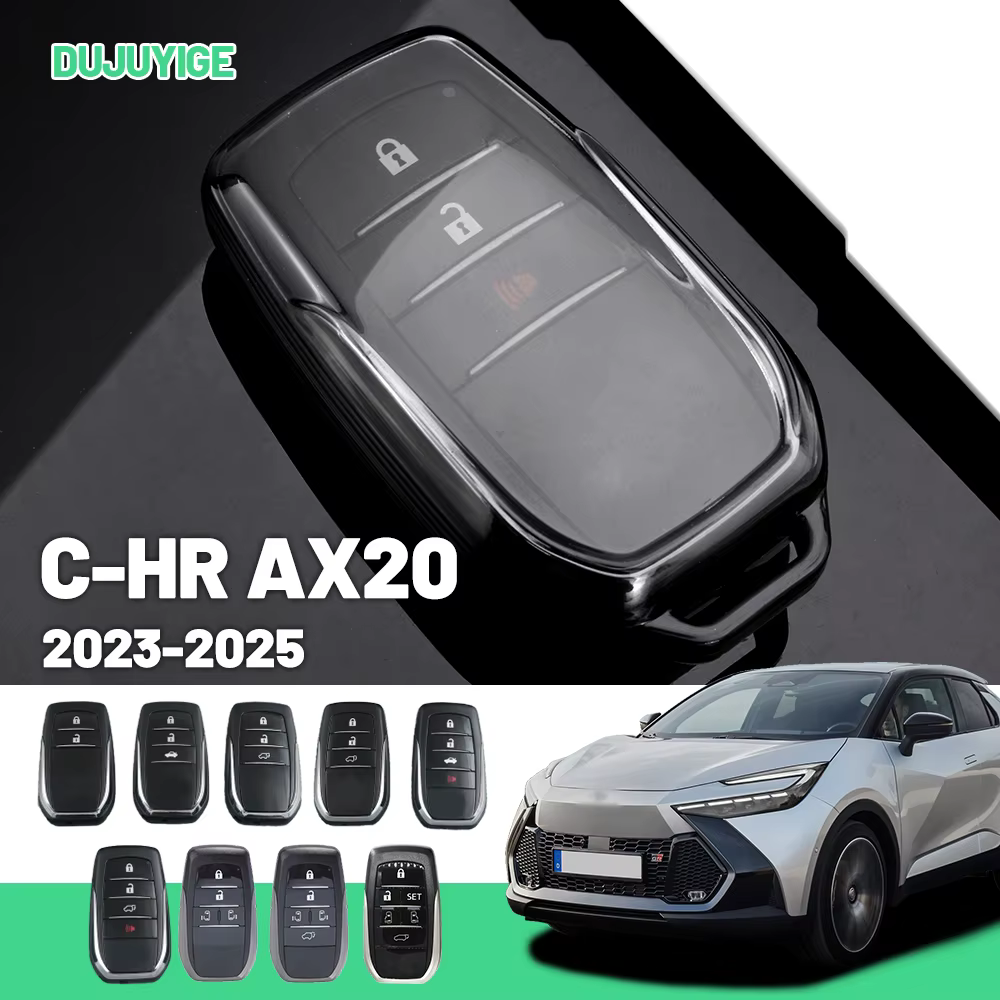 Étui pour clé de voiture en TPU transparent