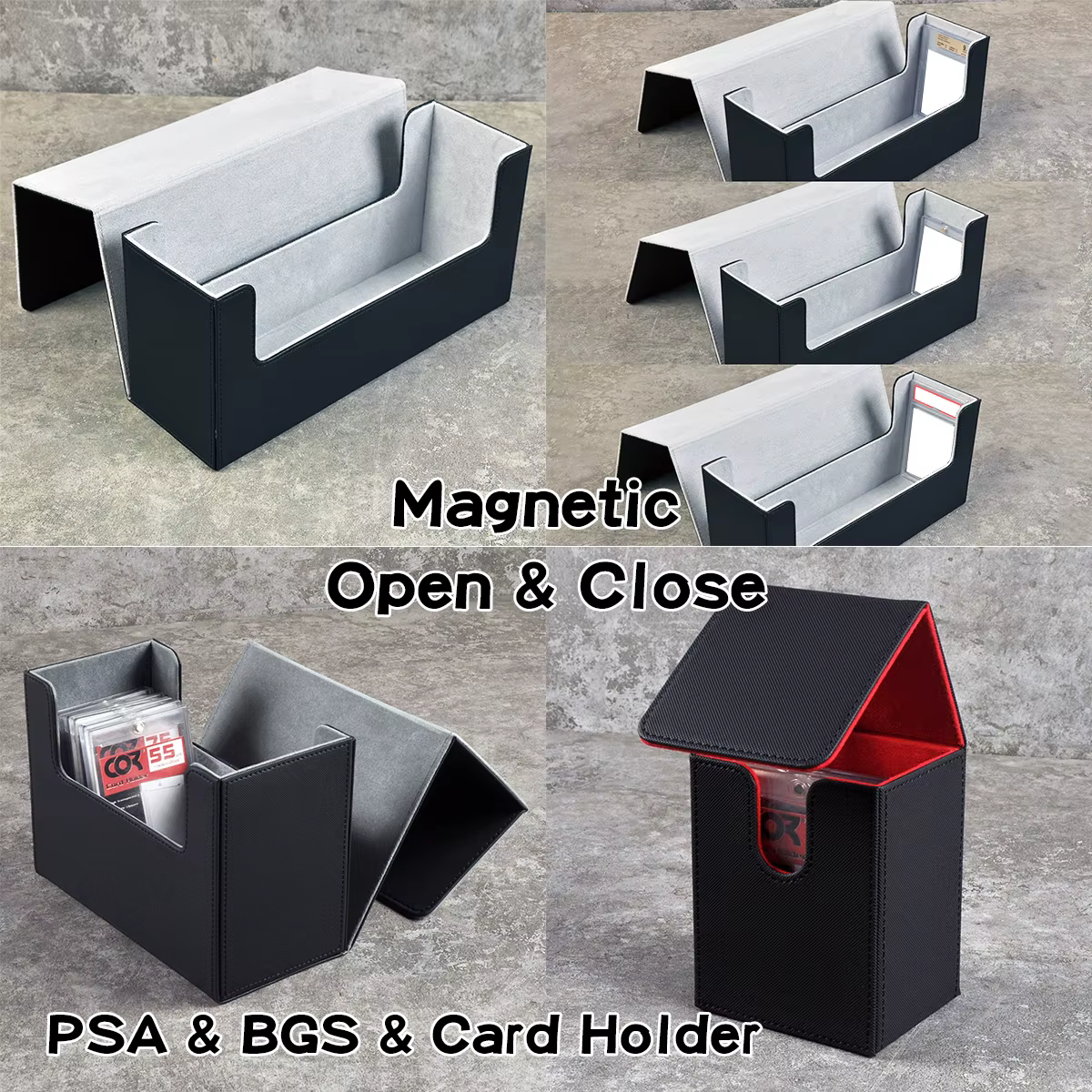 Boîte de rangement magnétique pour cartes gradées PSA BGS CSG CGC SGC