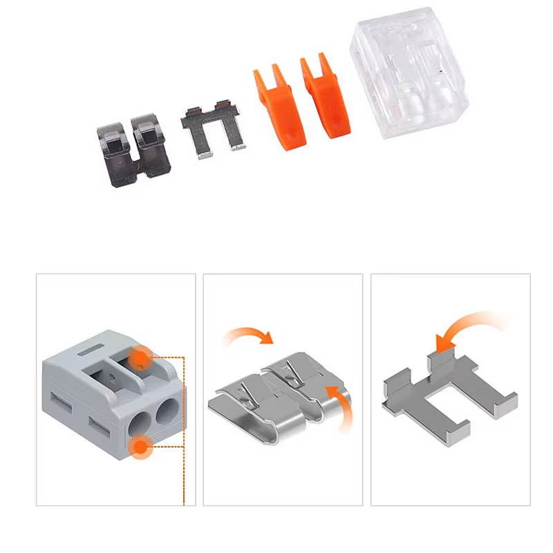 Bornes à brancher rapides de Type universel Orange