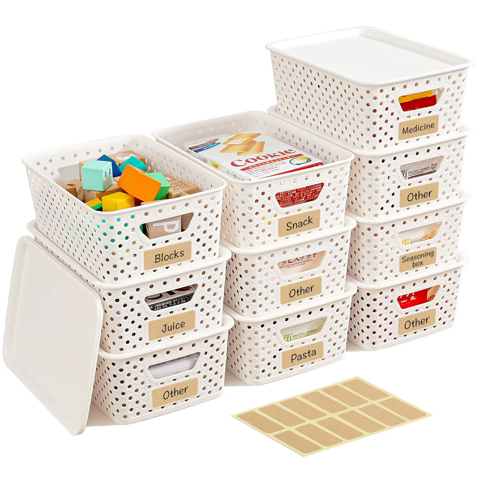 Paniers de rangement en plastique
