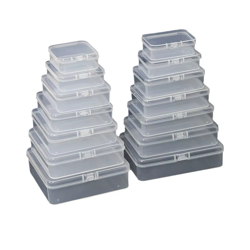 Boîte de rangement carrée en plastique PP